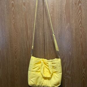 Yellow Quilted Shoulder Bag